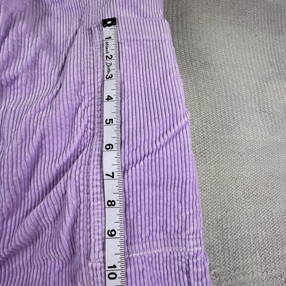 Y2K Corduroy Cargo Pants 100% Cotton Lilac Womens 5 Retro Wide Leg Baggy Trendy - Picture 9 of 9